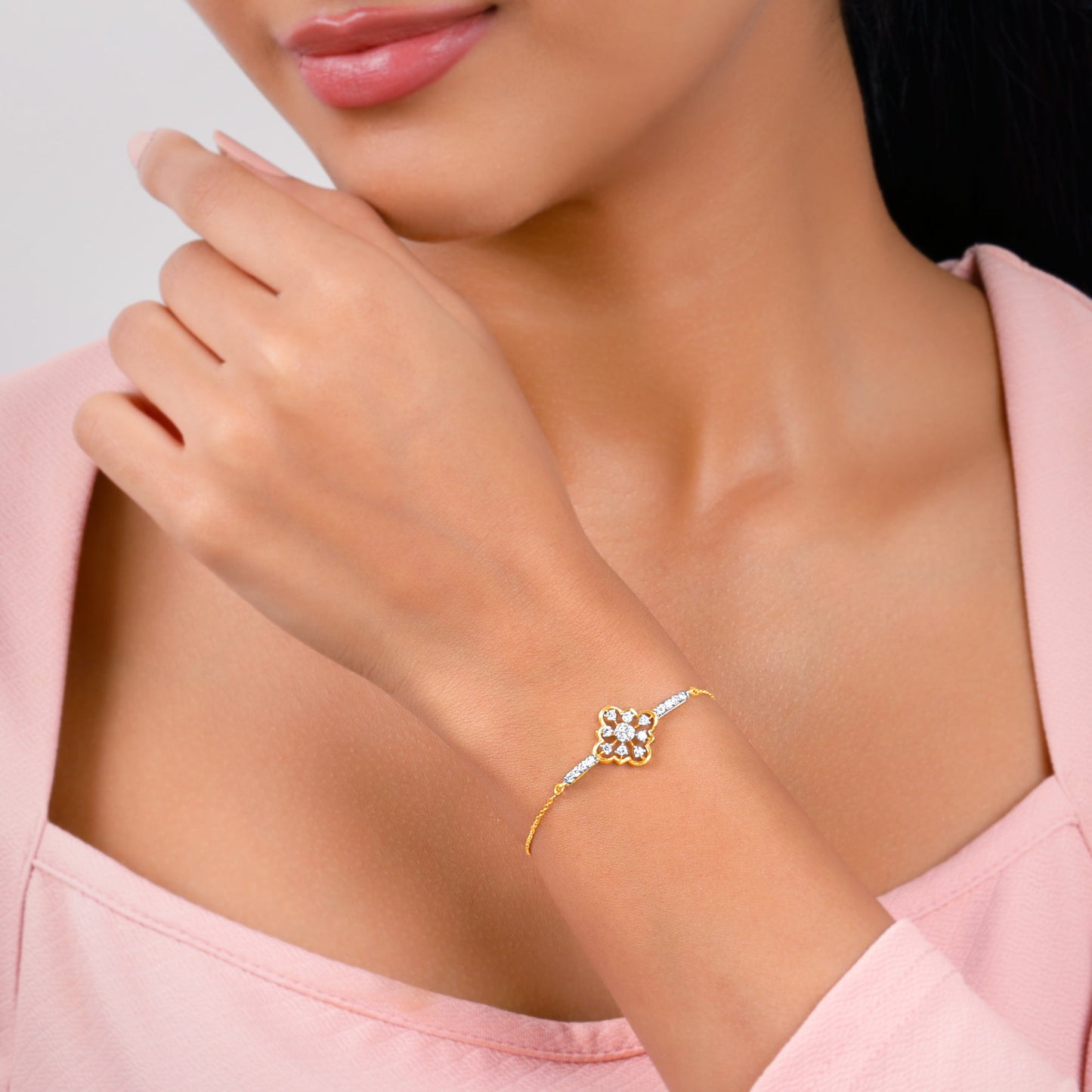 Gold Classy Spark Lab Grown Diamond Bracelet