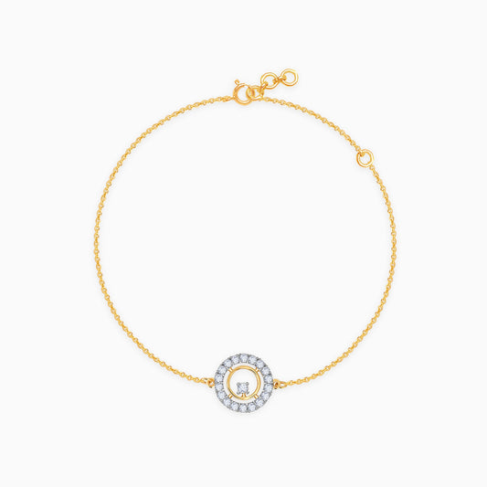 Gold Celeste Halo Lab Grown Diamond Bracelet