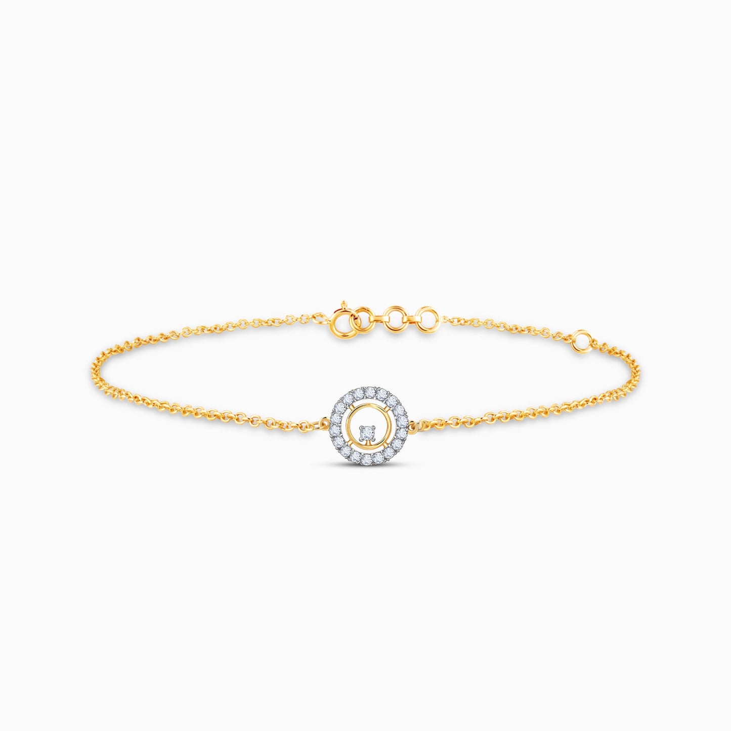 Gold Celeste Halo Lab Grown Diamond Bracelet