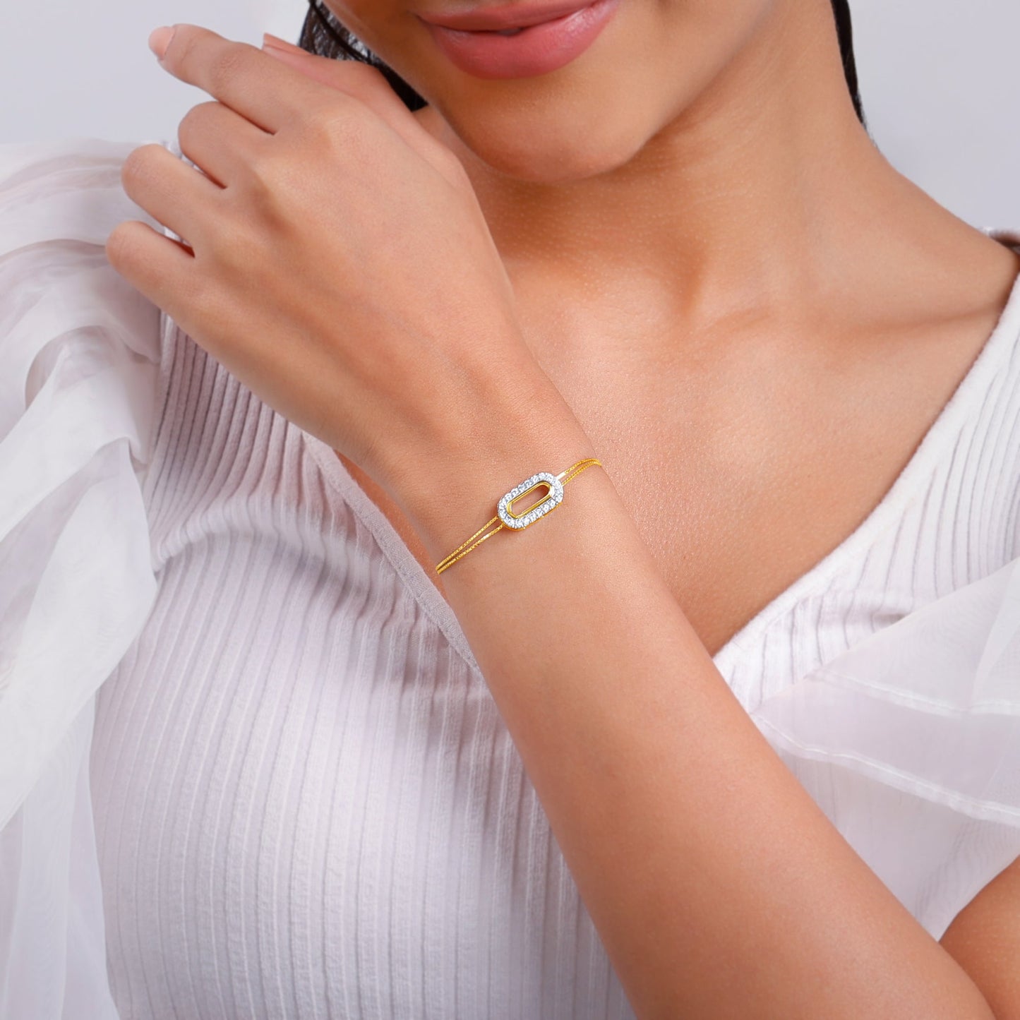 Gold Ornika Lab Grown Diamond Bracelet