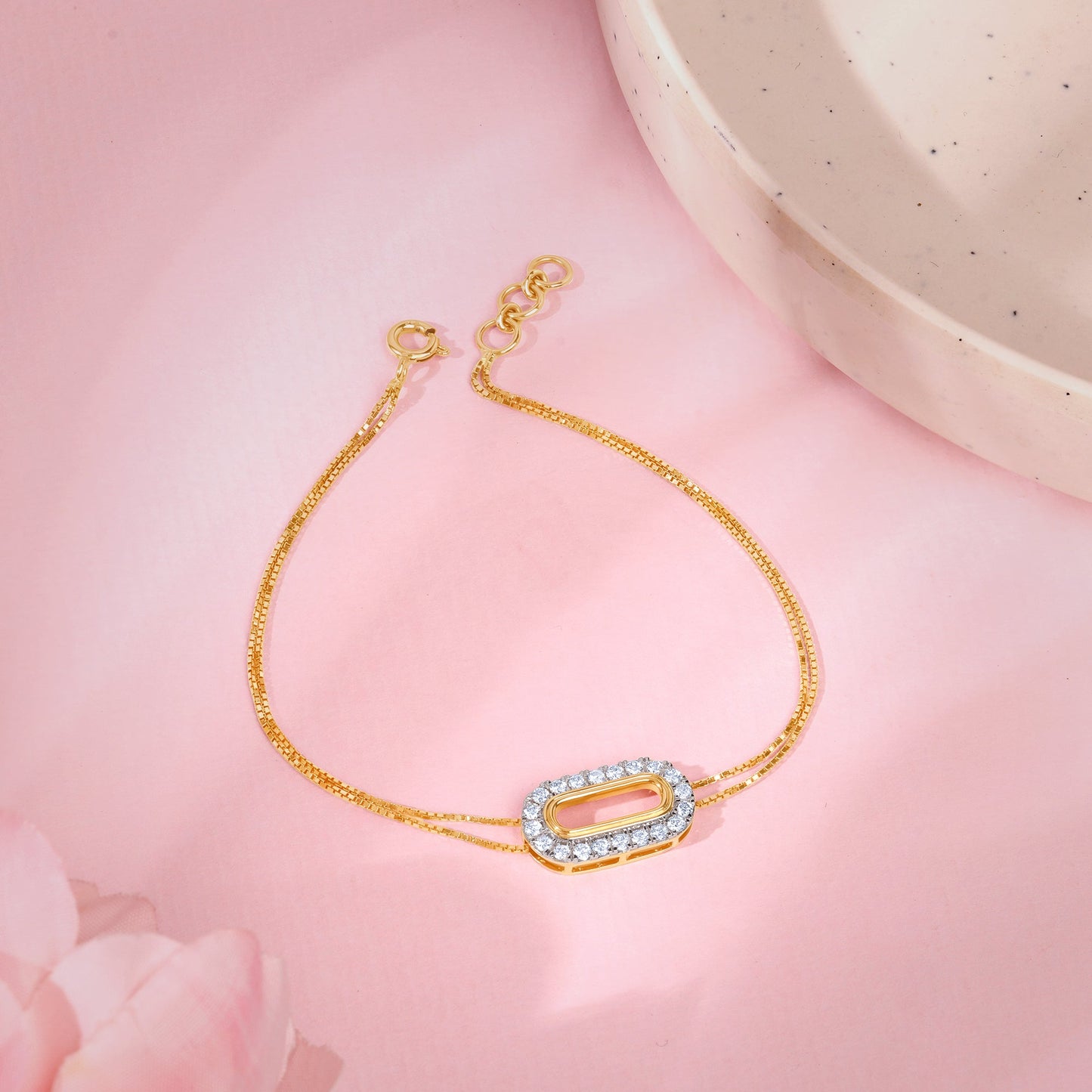 Gold Ornika Lab Grown Diamond Bracelet