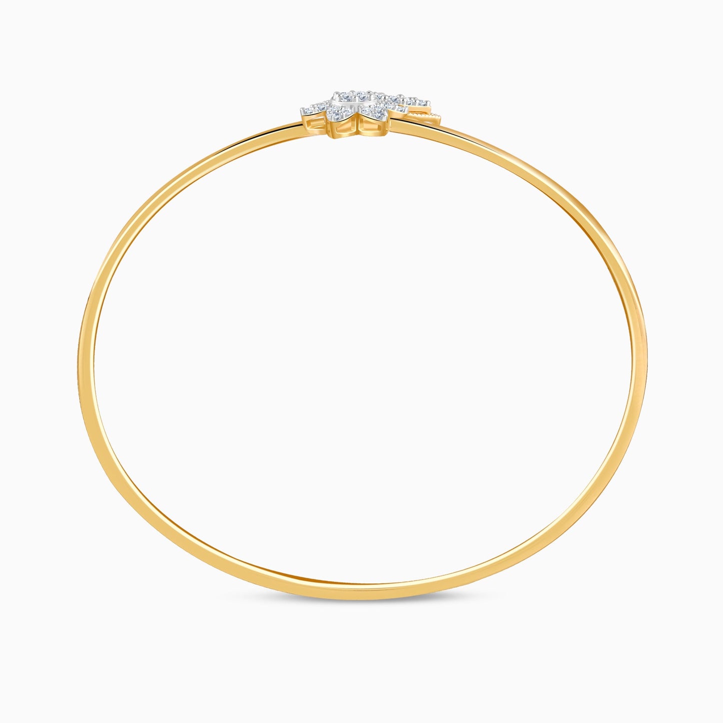 Gold Blumora Lab Grown Diamond Bangle Bracelet