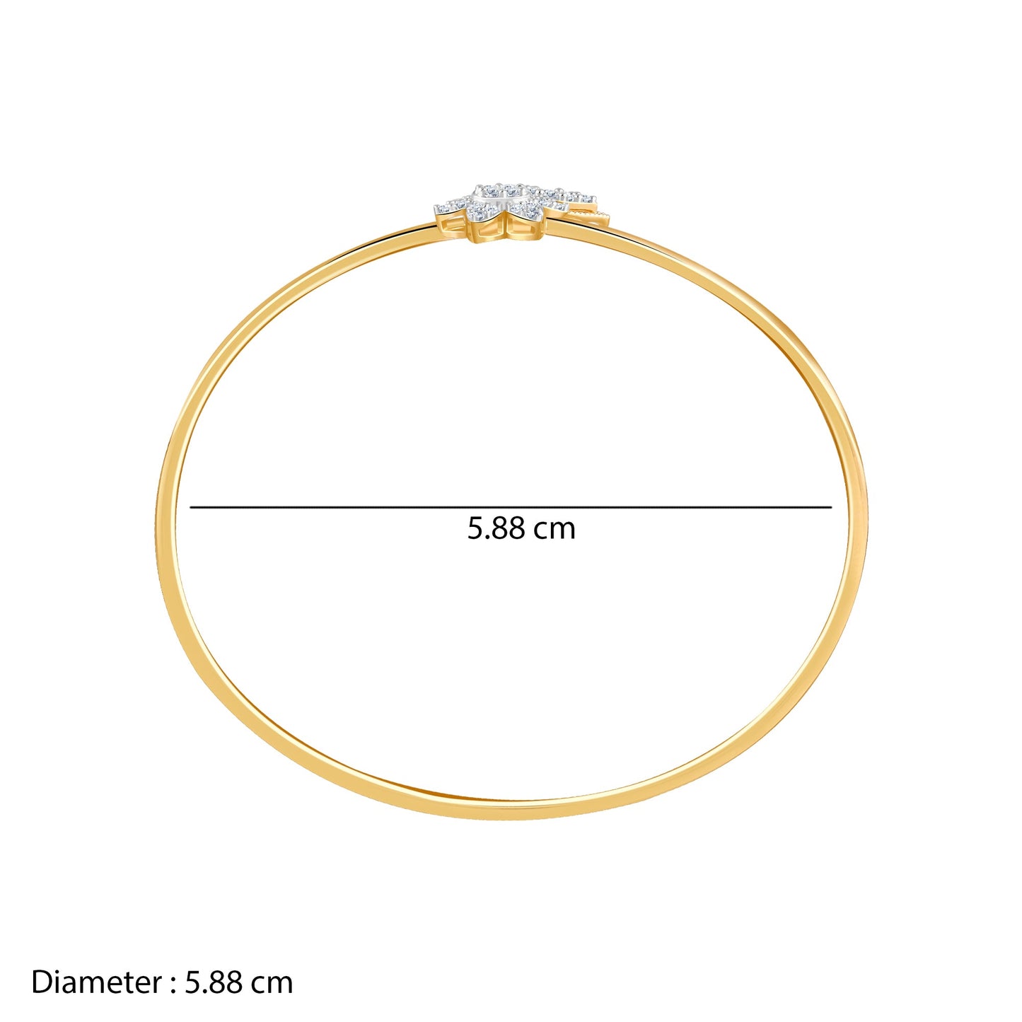 Gold Blumora Lab Grown Diamond Bangle Bracelet