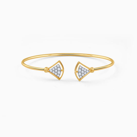 Gold Noyra Lab Grown Diamond Cuff Bracelet