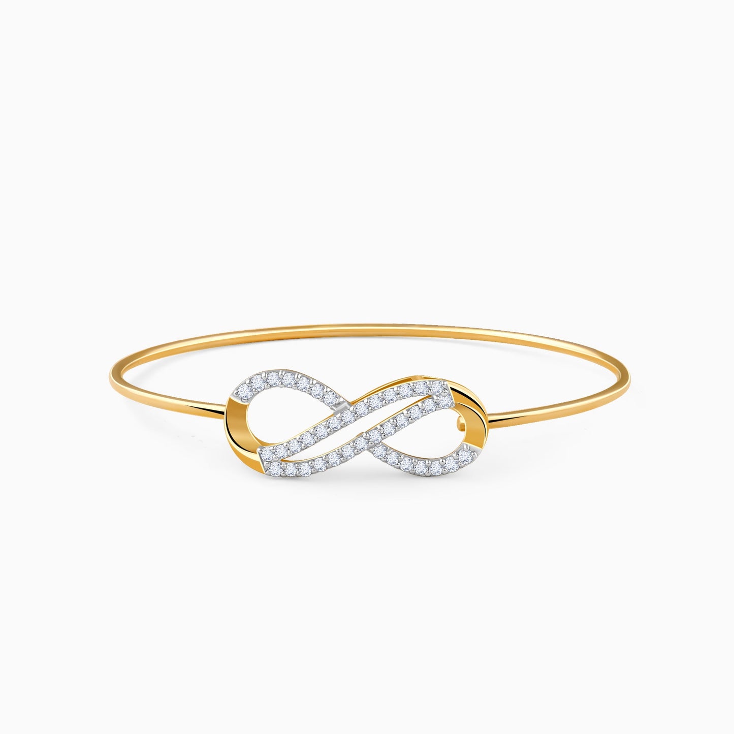 Gold Luxinity Lab Grown Diamond Bangle Bracelet