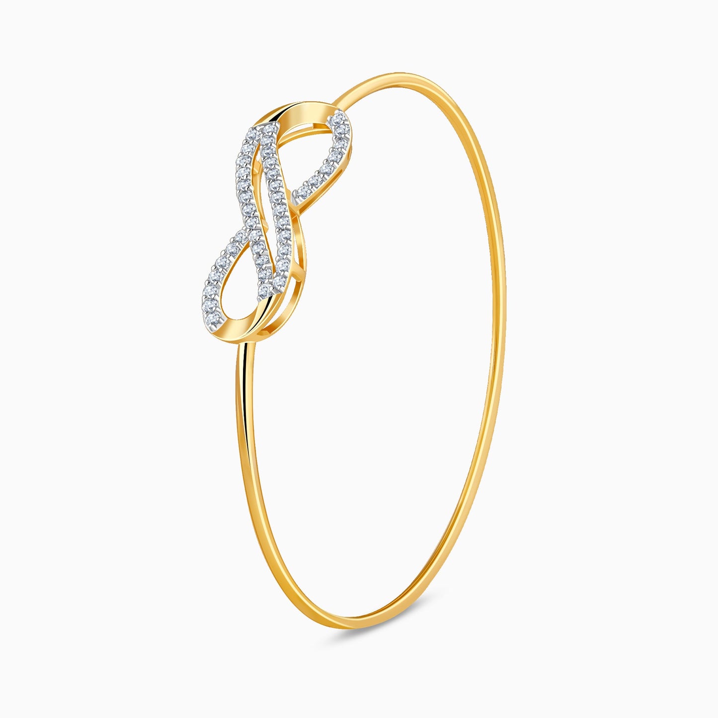 Gold Luxinity Lab Grown Diamond Bangle Bracelet