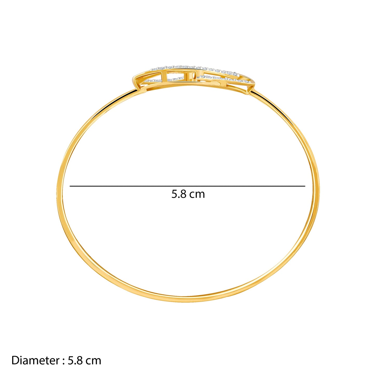 Gold Luxinity Lab Grown Diamond Bangle Bracelet