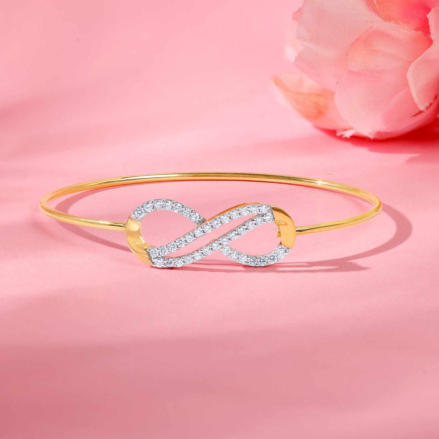 Gold Luxinity Lab Grown Diamond Bangle Bracelet