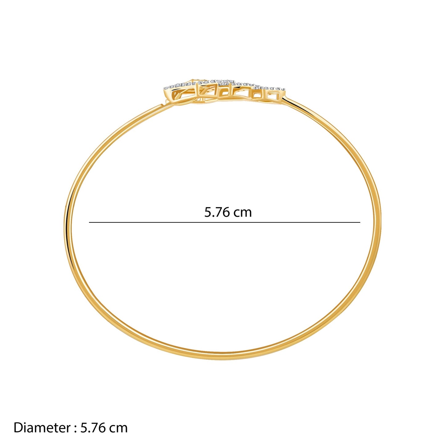 Gold Interlocking Rhombus Lab Grown Diamond Bracelet