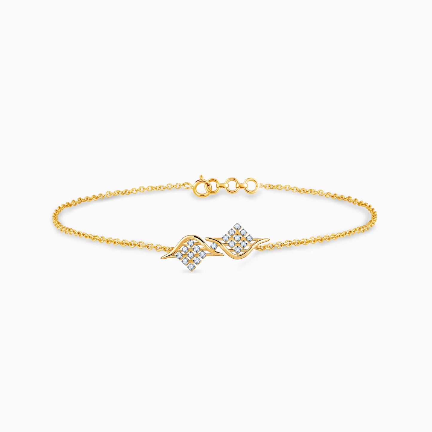 Gold Charming Twist Diamond Bracelet