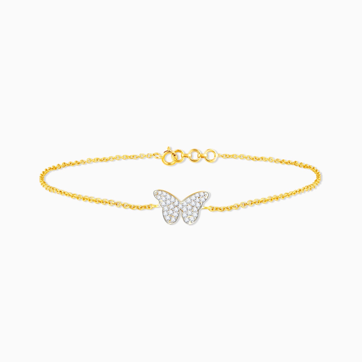 Gold Mysterious Butterfly Diamond Bracelet