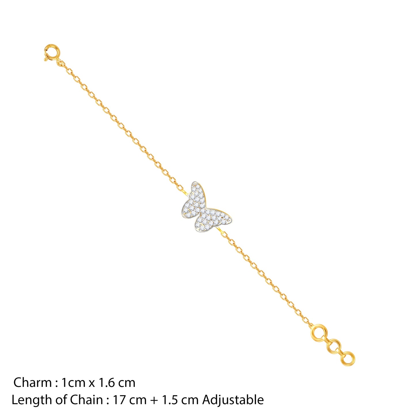 Gold Mysterious Butterfly Diamond Bracelet