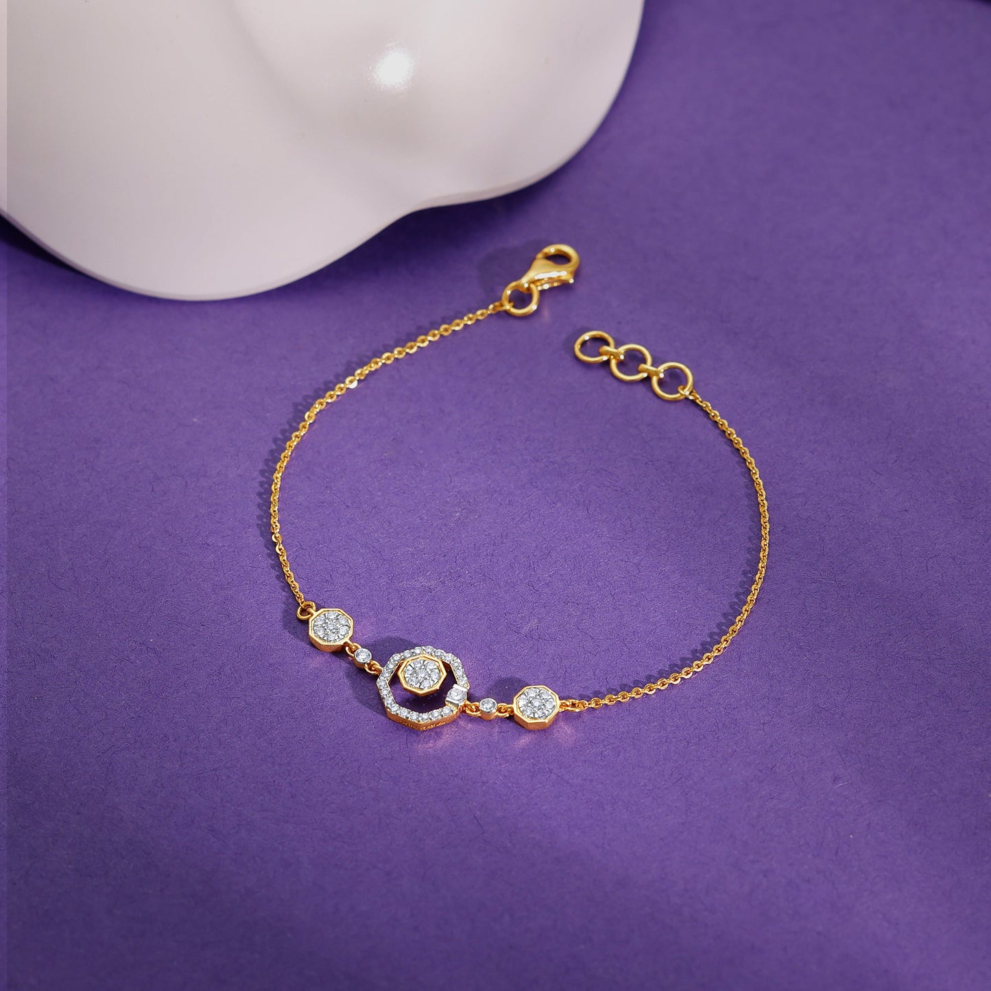Gold Krystallos Lab Grown Diamond Bracelet