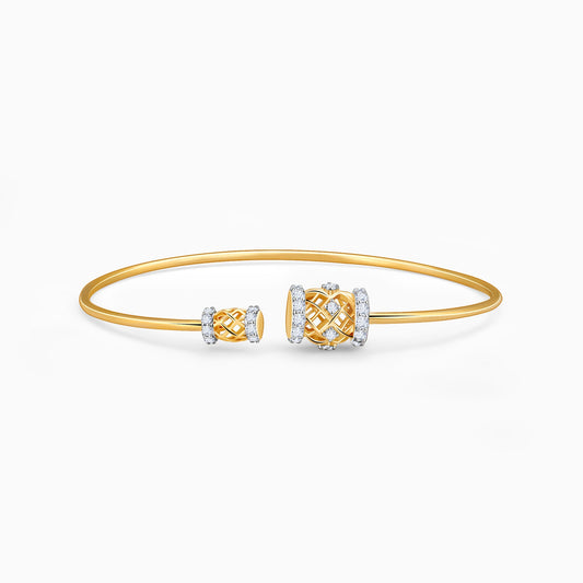 Gold Sway in Style Lab Grown Diamond Cuff Bracelet