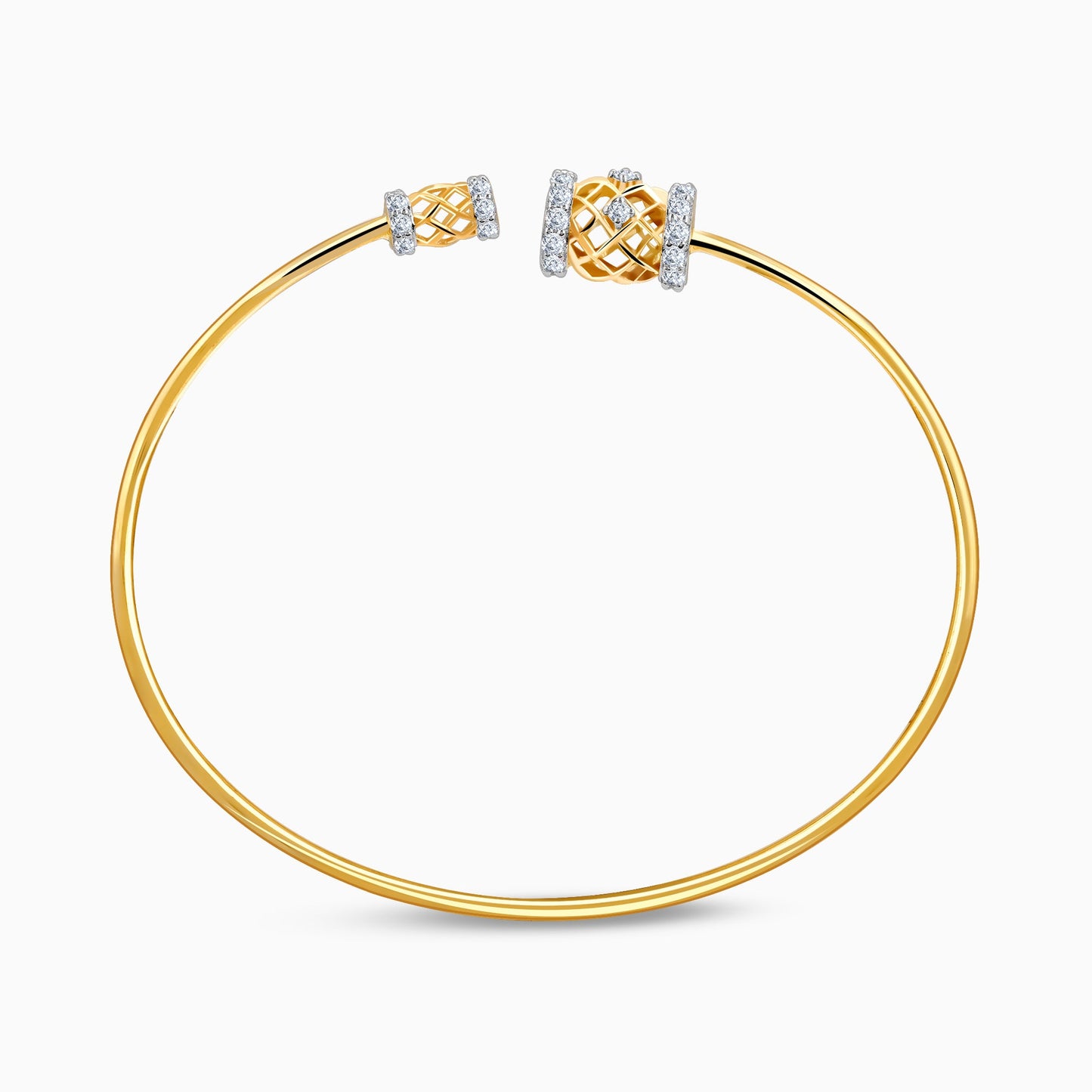 Gold Sway in Style Lab Grown Diamond Cuff Bracelet