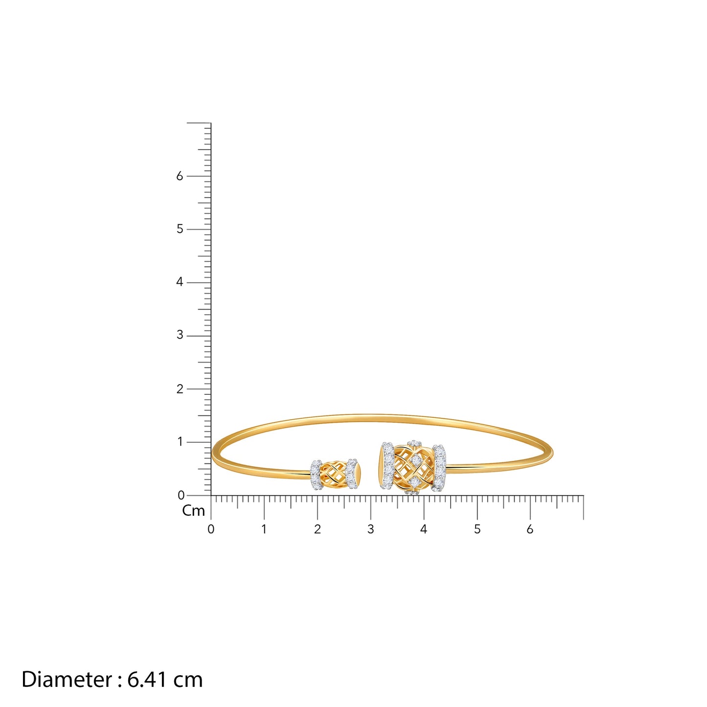 Gold Sway in Style Lab Grown Diamond Cuff Bracelet