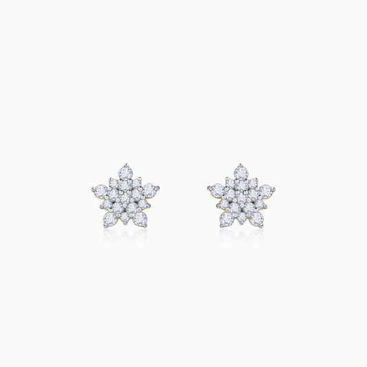 Gold Snowkiss Lab Grown Diamond Stud Earrings