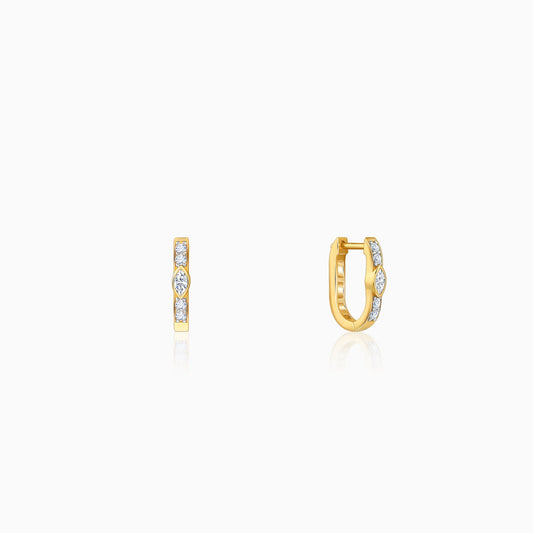 Gold Solaris Spark Lab Grown Diamond Hoop Earrings