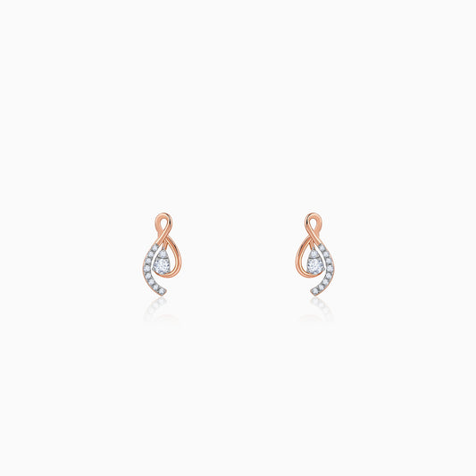 Rose Gold Pear Drop Lab Grown Diamond Earrings