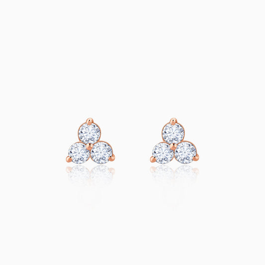 Rose Gold Grace Lab Grown Diamond Stud Earrings