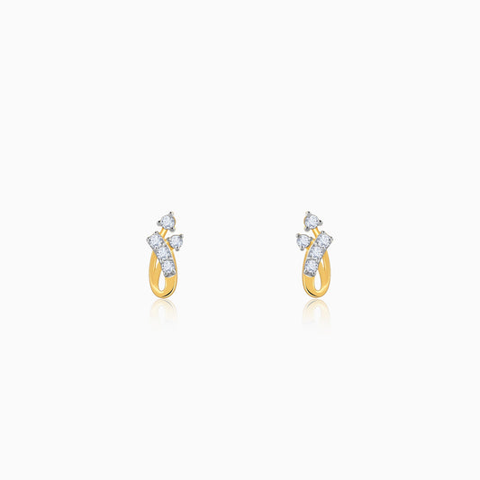 Gold Intertwine Glow Lab Grown Diamond Earrings
