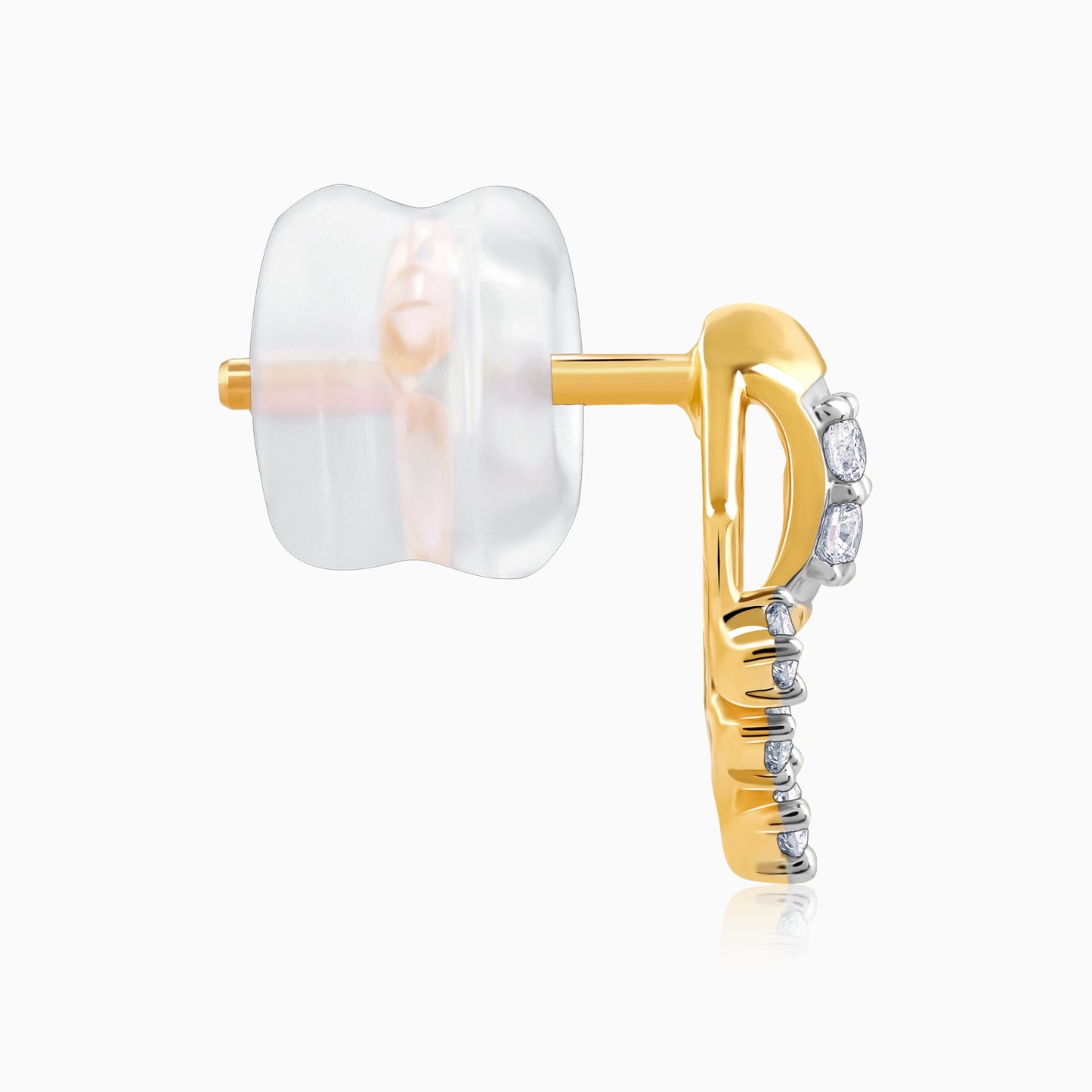 Gold Archer Diamond Earrings