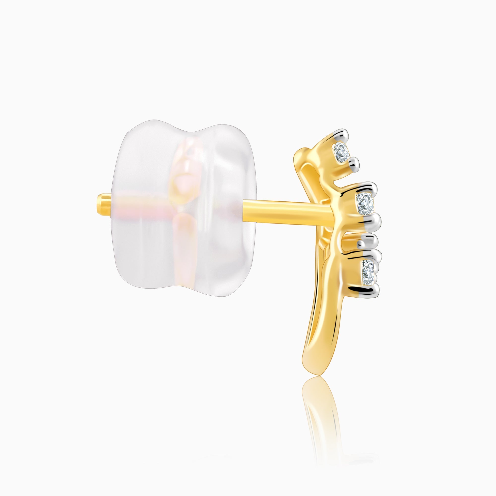 Gold Inflorescence Diamond Earrings