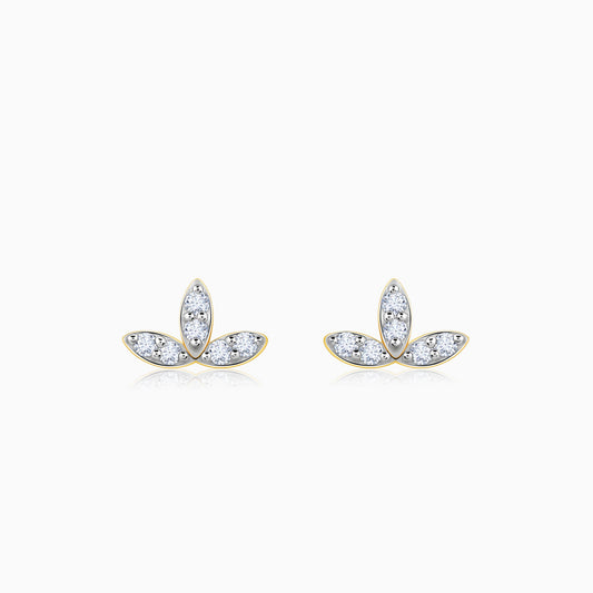 Gold Folio Diamond Earrings