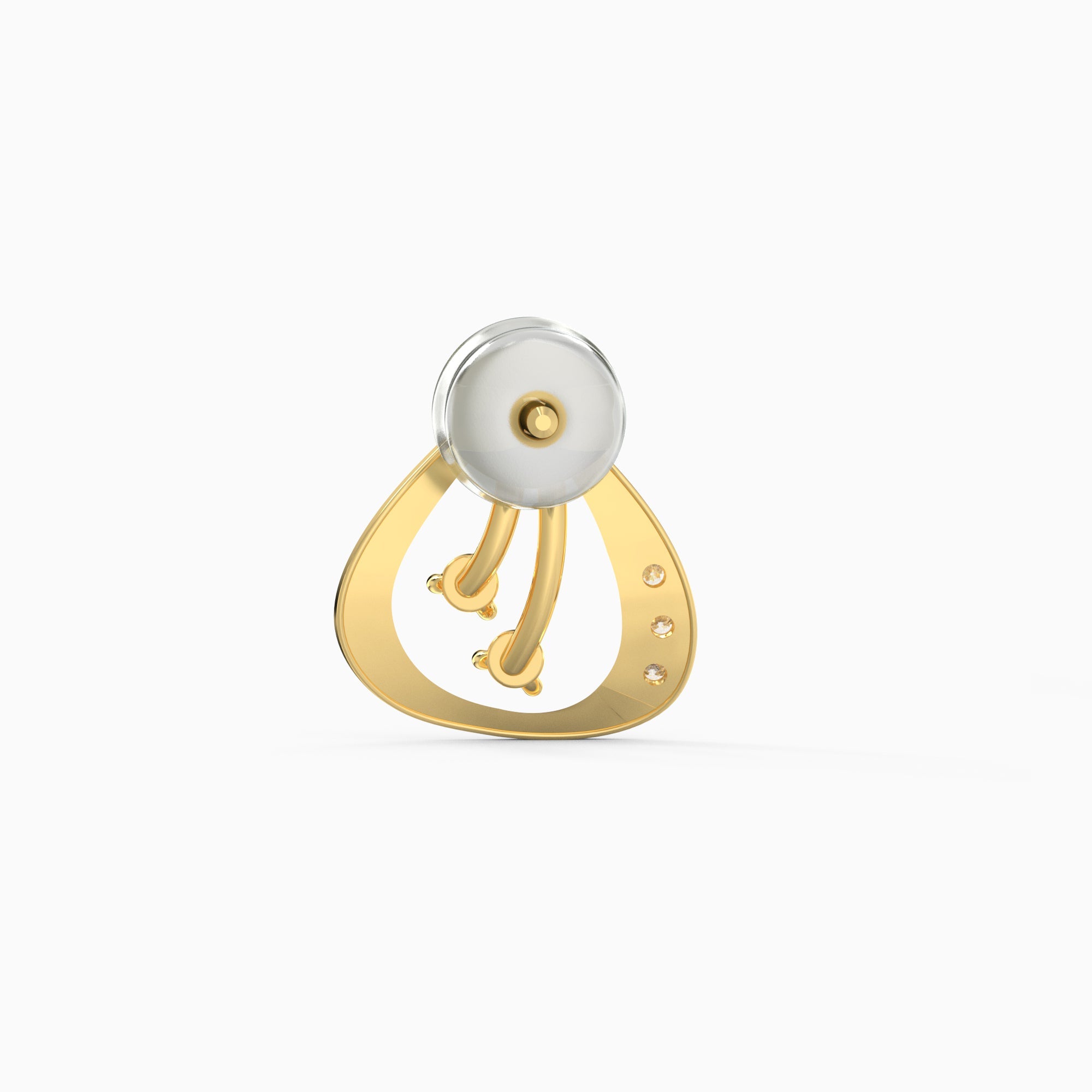 Gold Gutsy Diamond Earrings