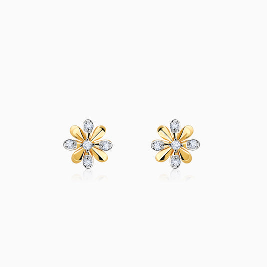 Gold Aster Diamond Earrings
