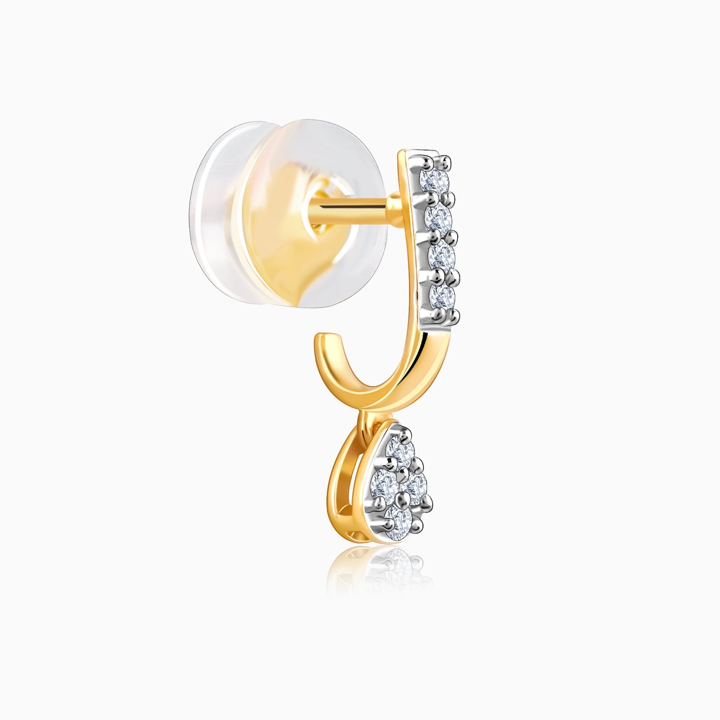 Gold Trickle Drop Diamond Earrings