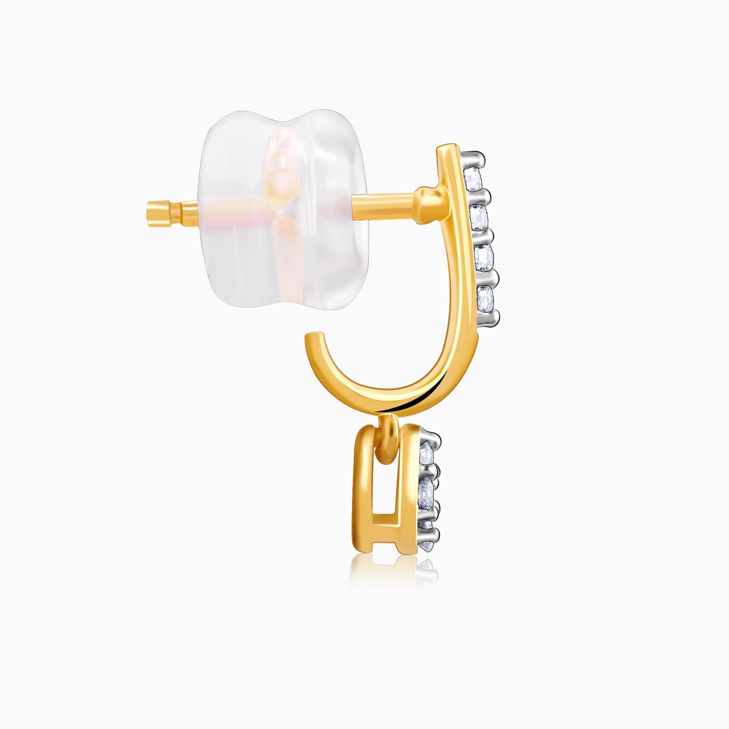Gold Trickle Drop Diamond Earrings