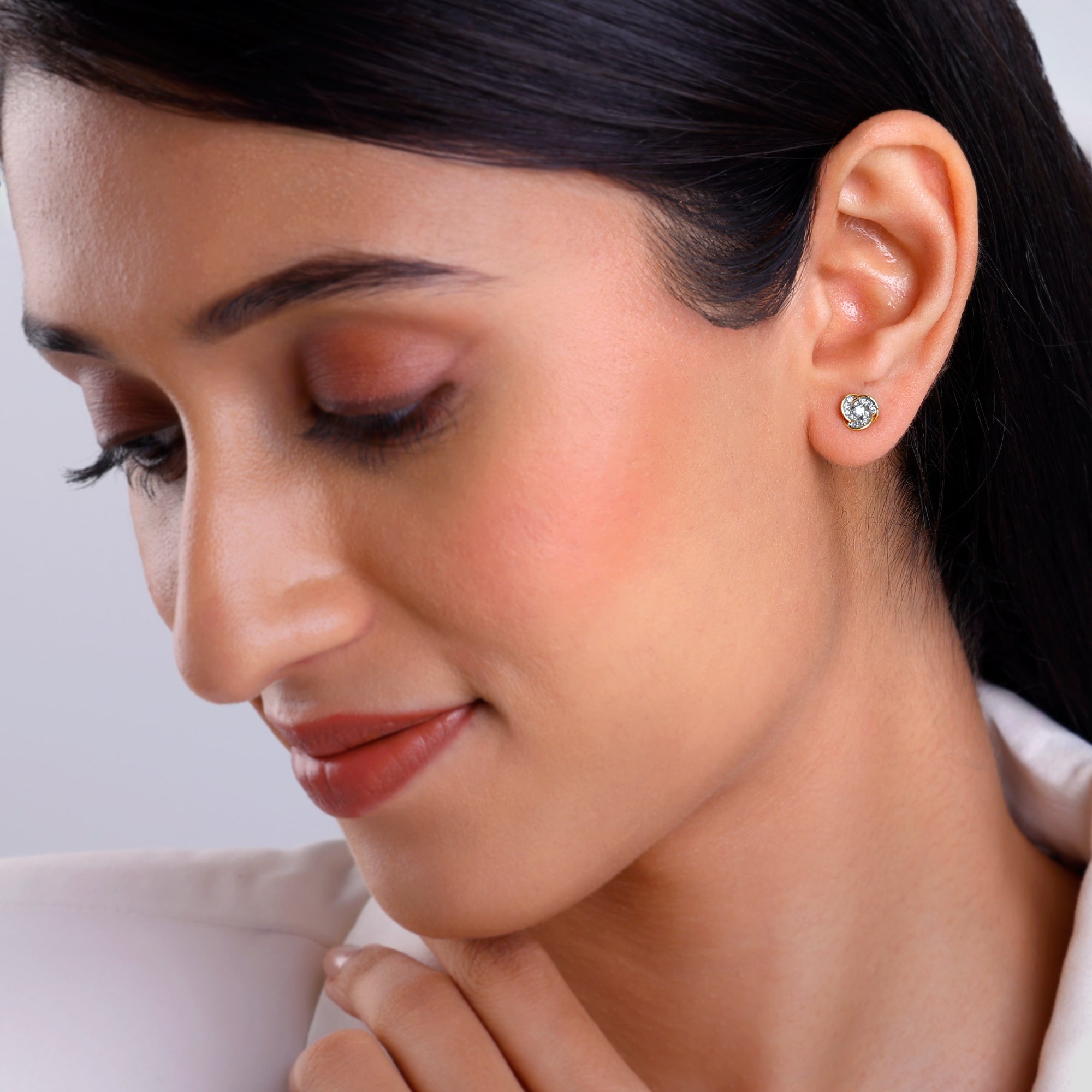 Gold Flora Diamond Earrings