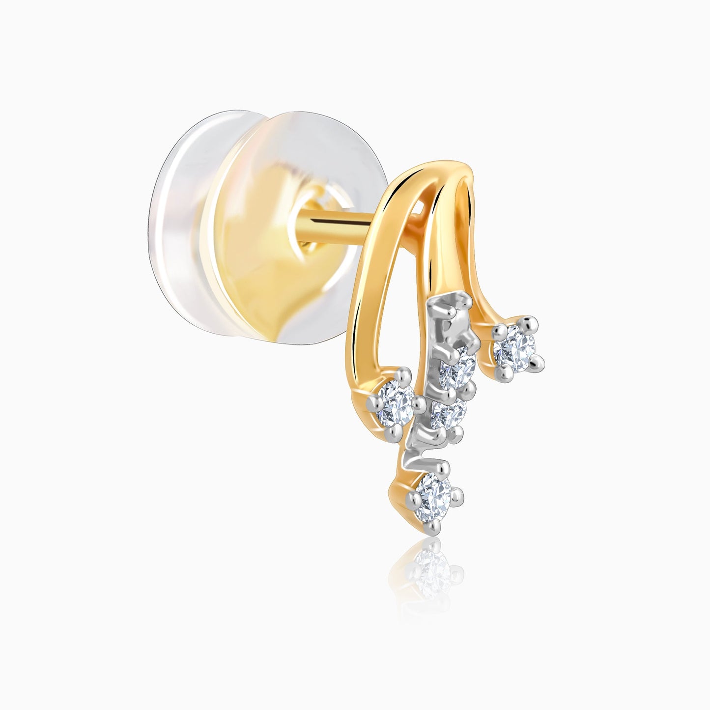 Gold Trail Diamond Earrings