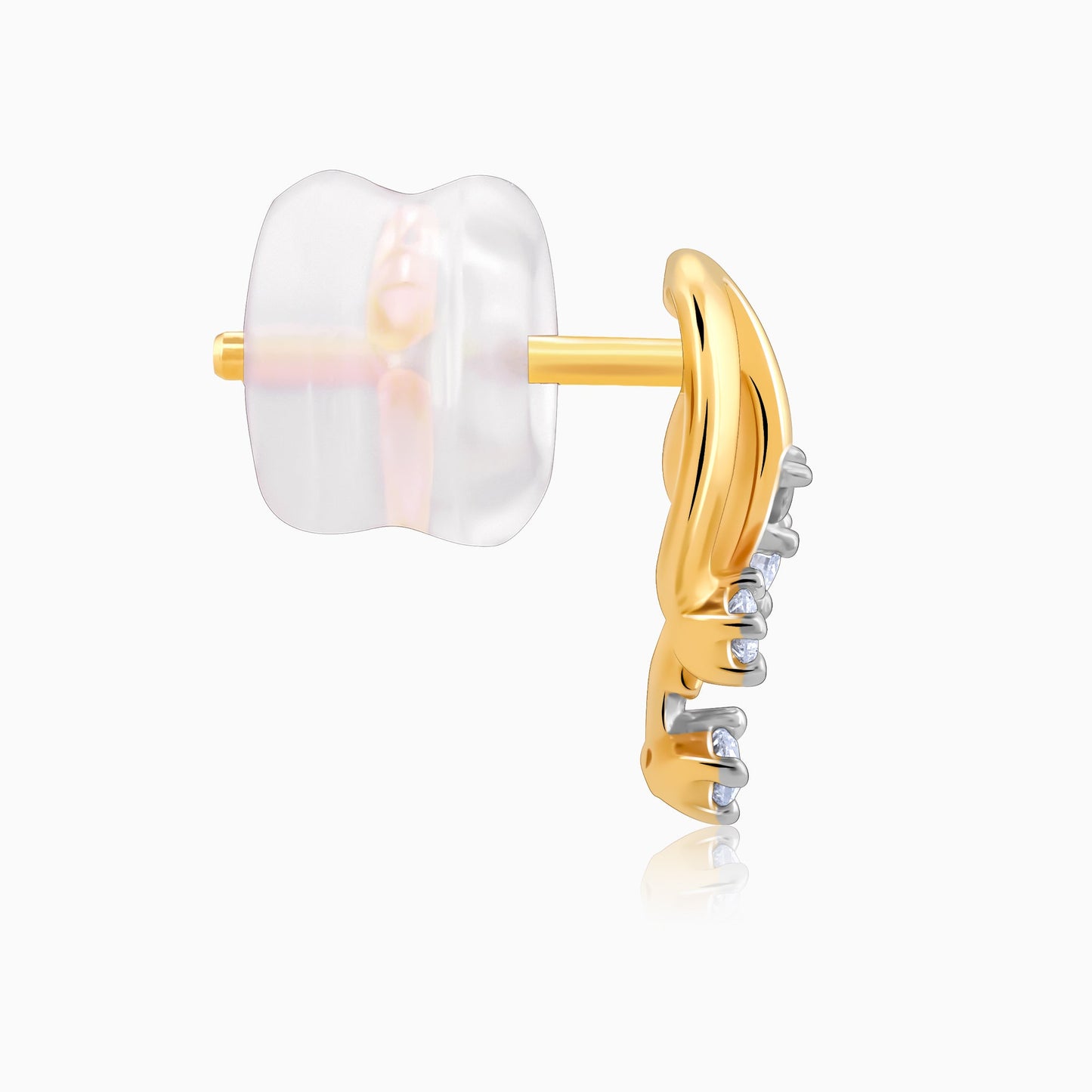 Gold Trail Diamond Earrings