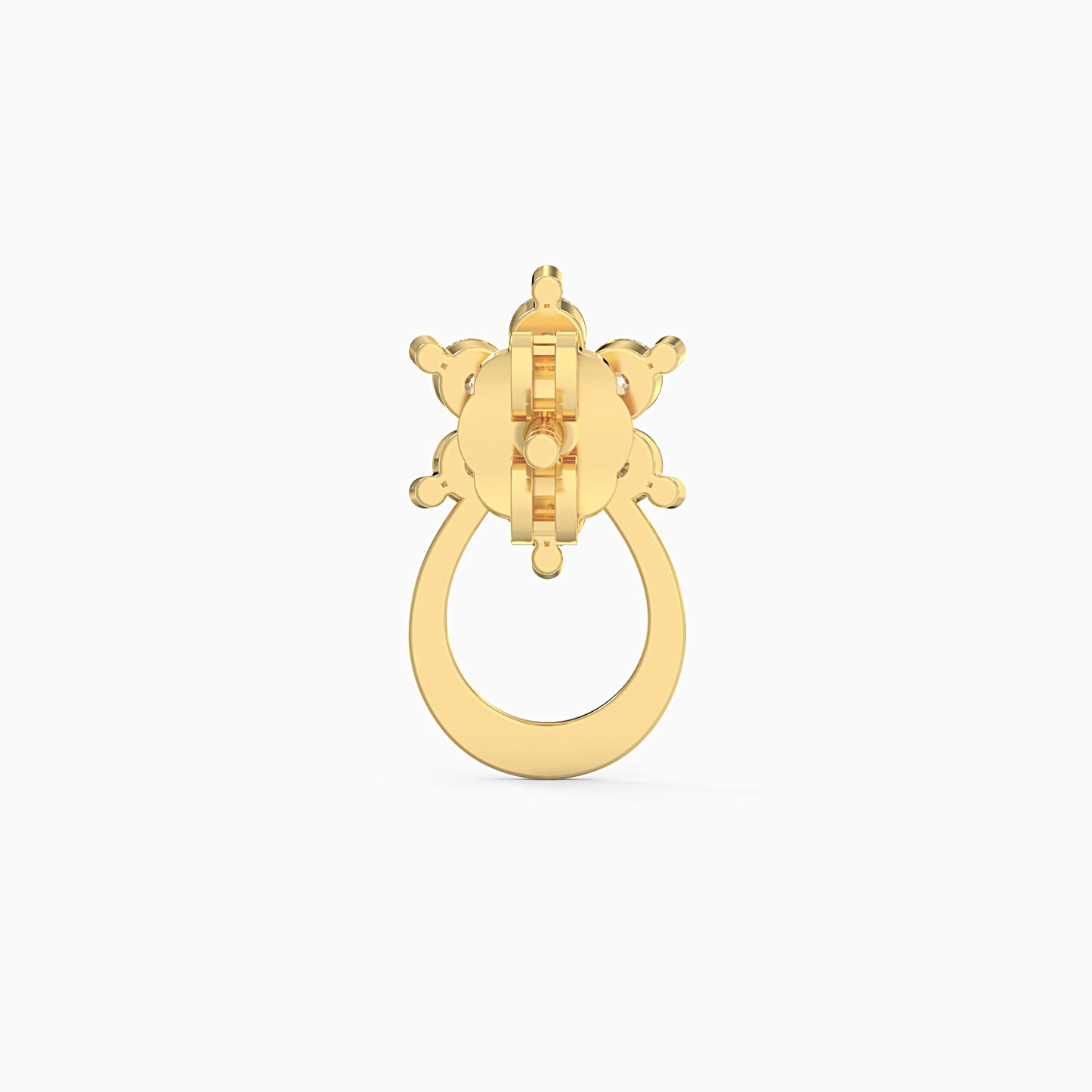 Gold Blooming Diamond Stud Earrings