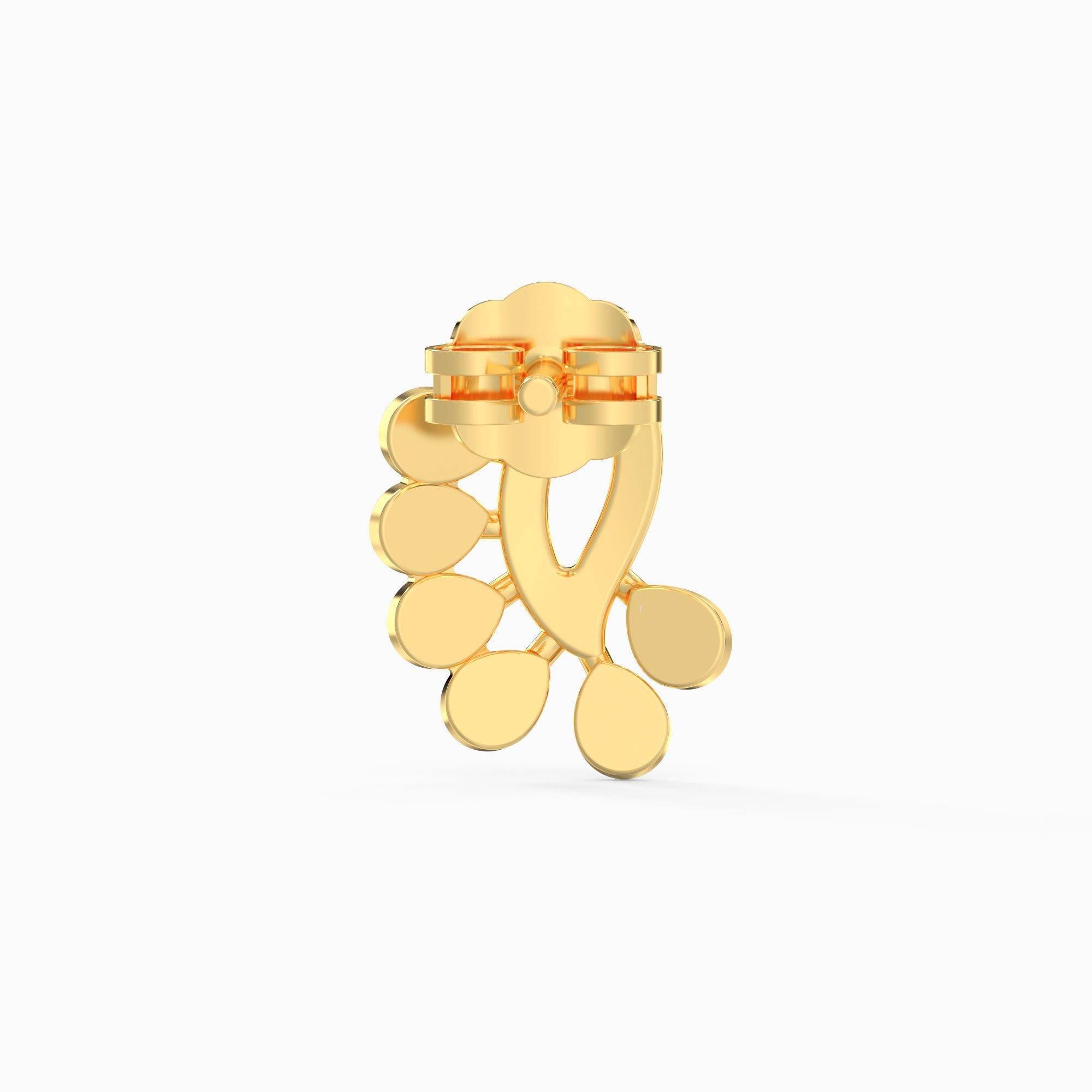 Gold Graceful Curve Diamond Earrings