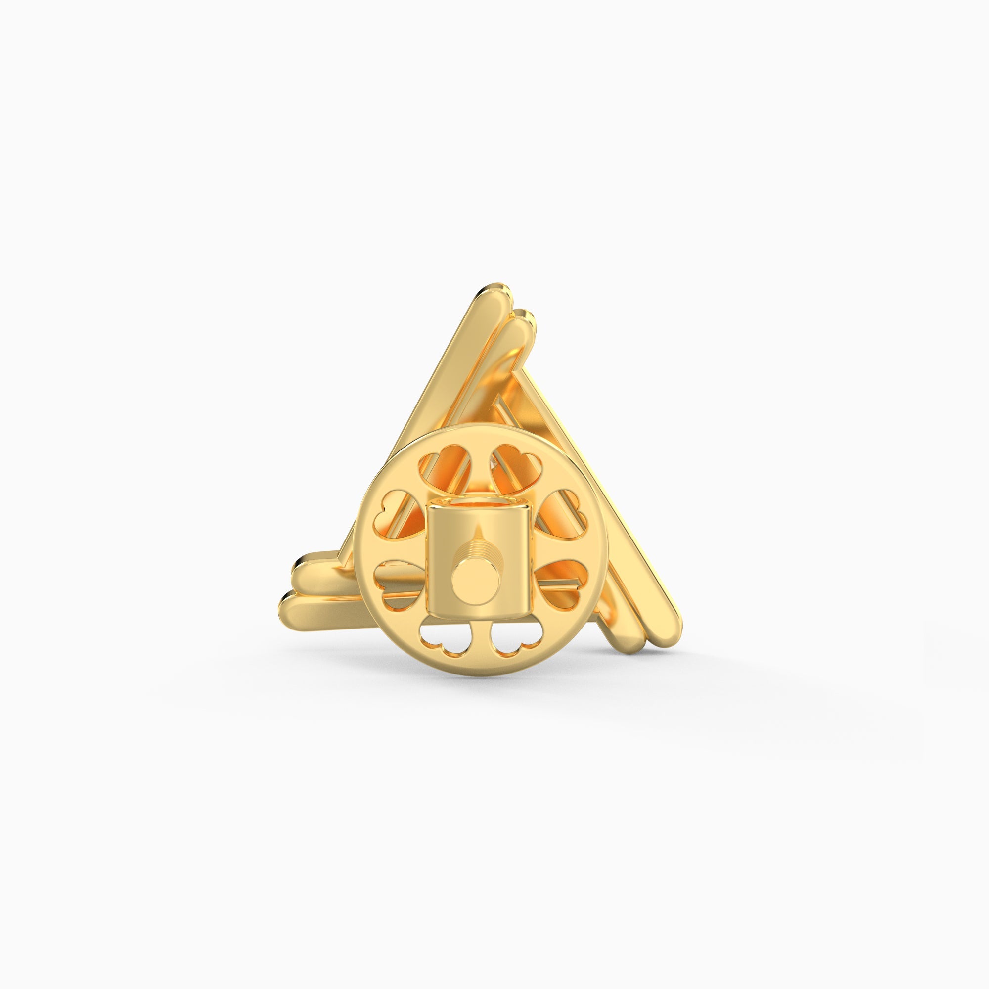 Gold Geometric Trio Diamond Earrings