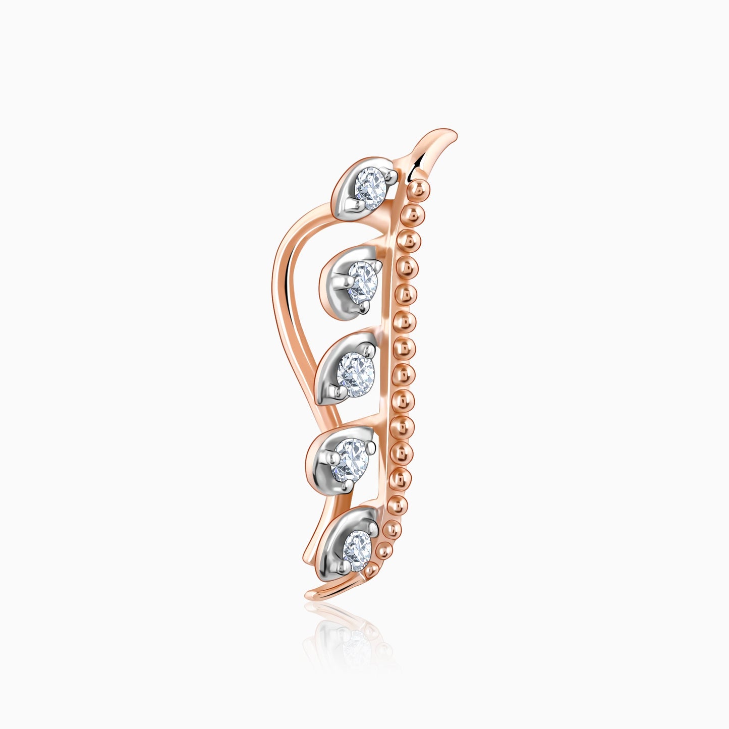 Rose Gold Diamond Climbers Earrings