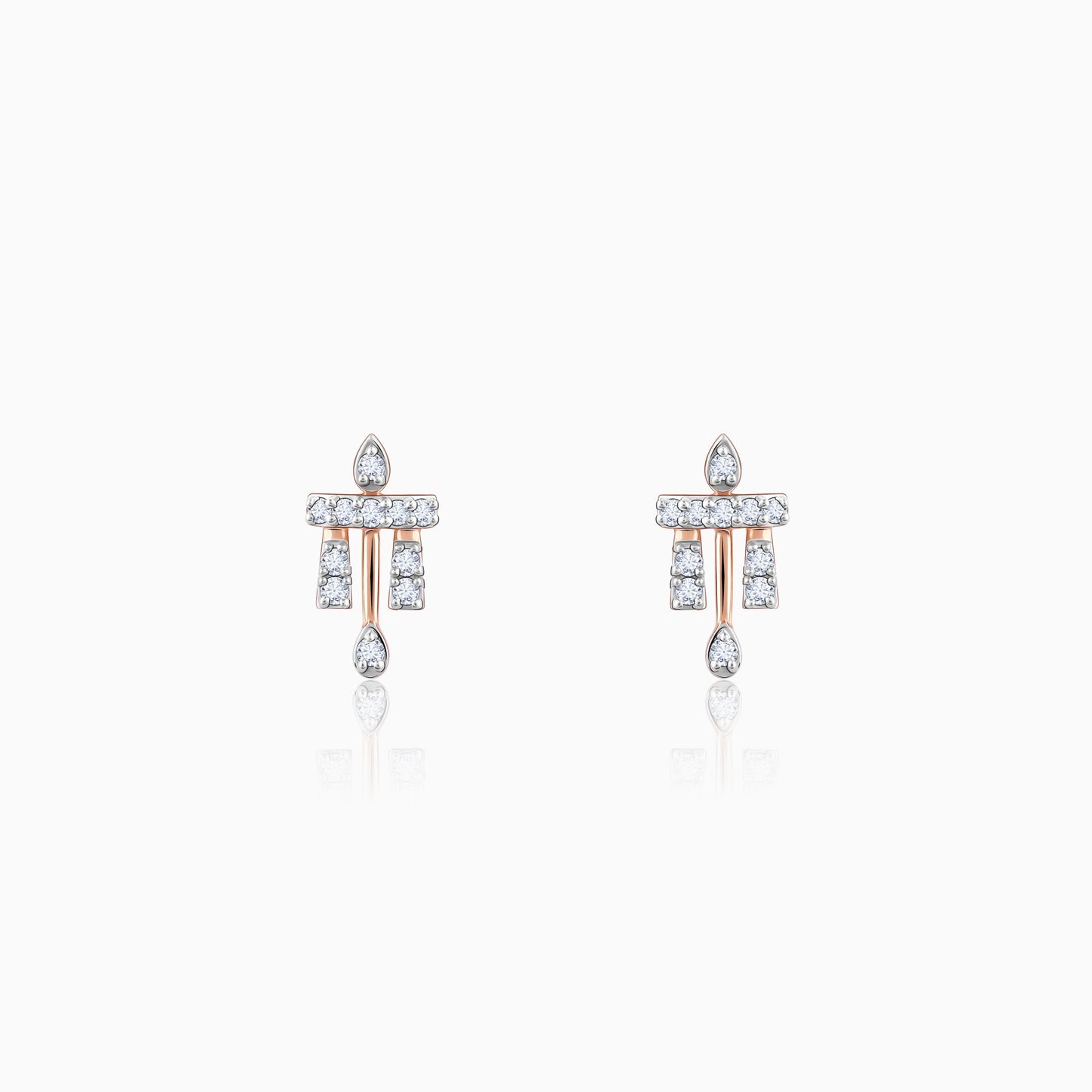 Rose Gold Worthy Diamond Earrings