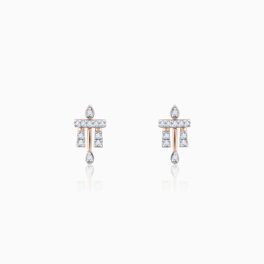 Rose Gold Worthy Diamond Earrings