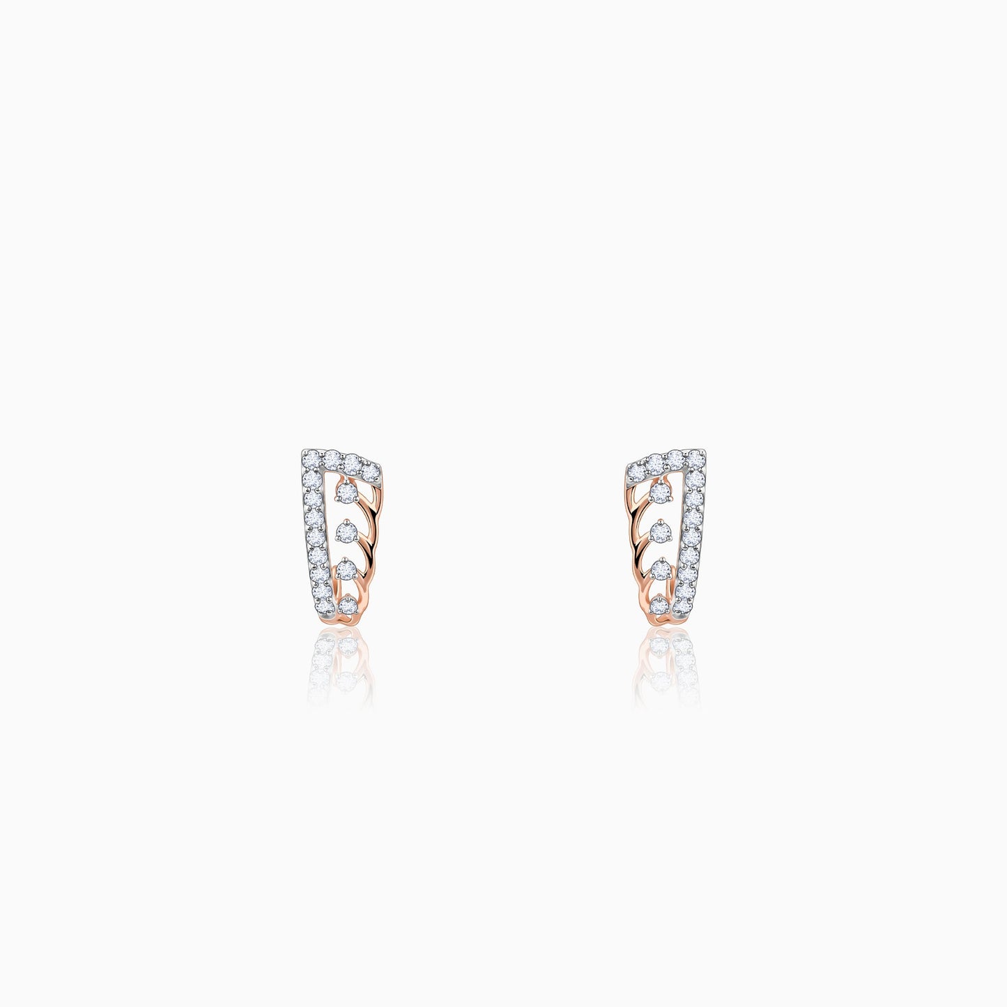 Rose Gold Miracle Diamond Earrings