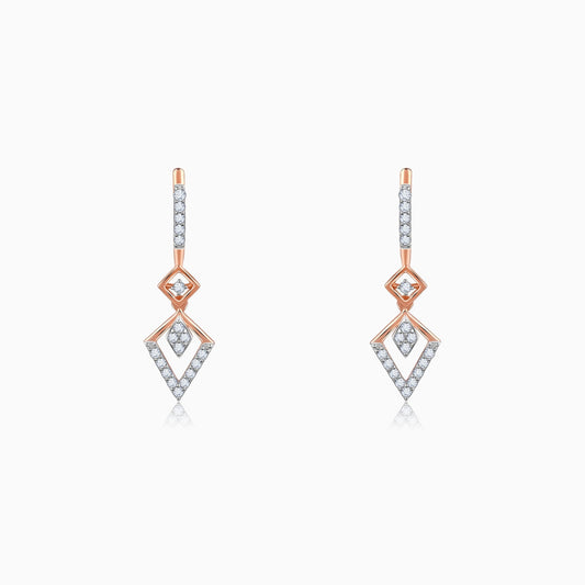 Rose Gold Swanky Diamond Earrings
