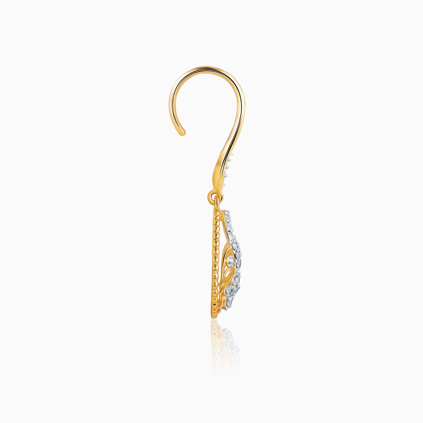 Gold Circle of Grace Diamond Earrings