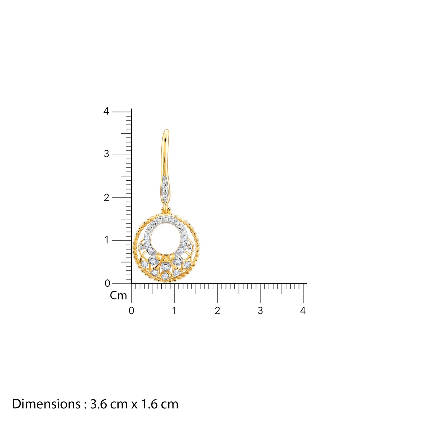 Gold Circle of Grace Diamond Earrings
