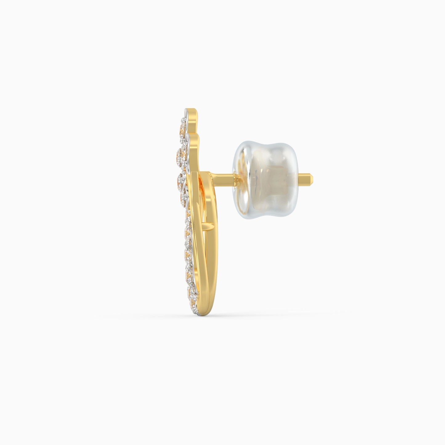 Gold Corsage Diamond Earrings