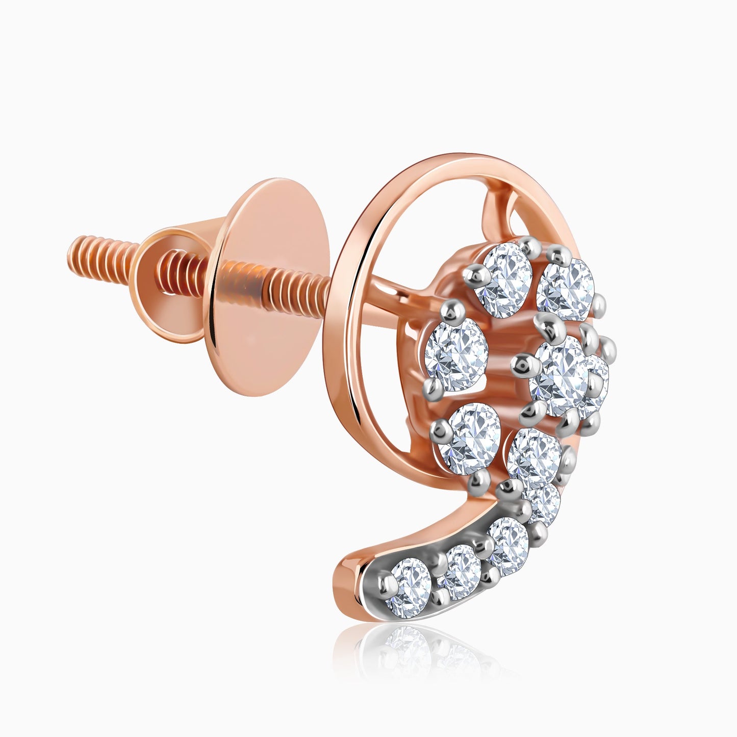 Rose Gold Starlit Diamond Earrings