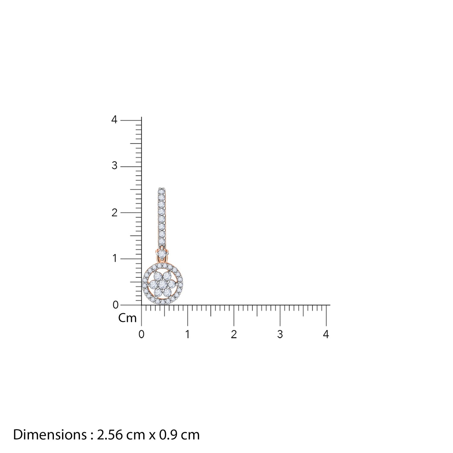 Rose Gold Harmony Solitaire Diamond Drop Earrings