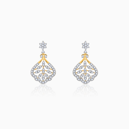 Gold Secret Garden Diamond Earrings