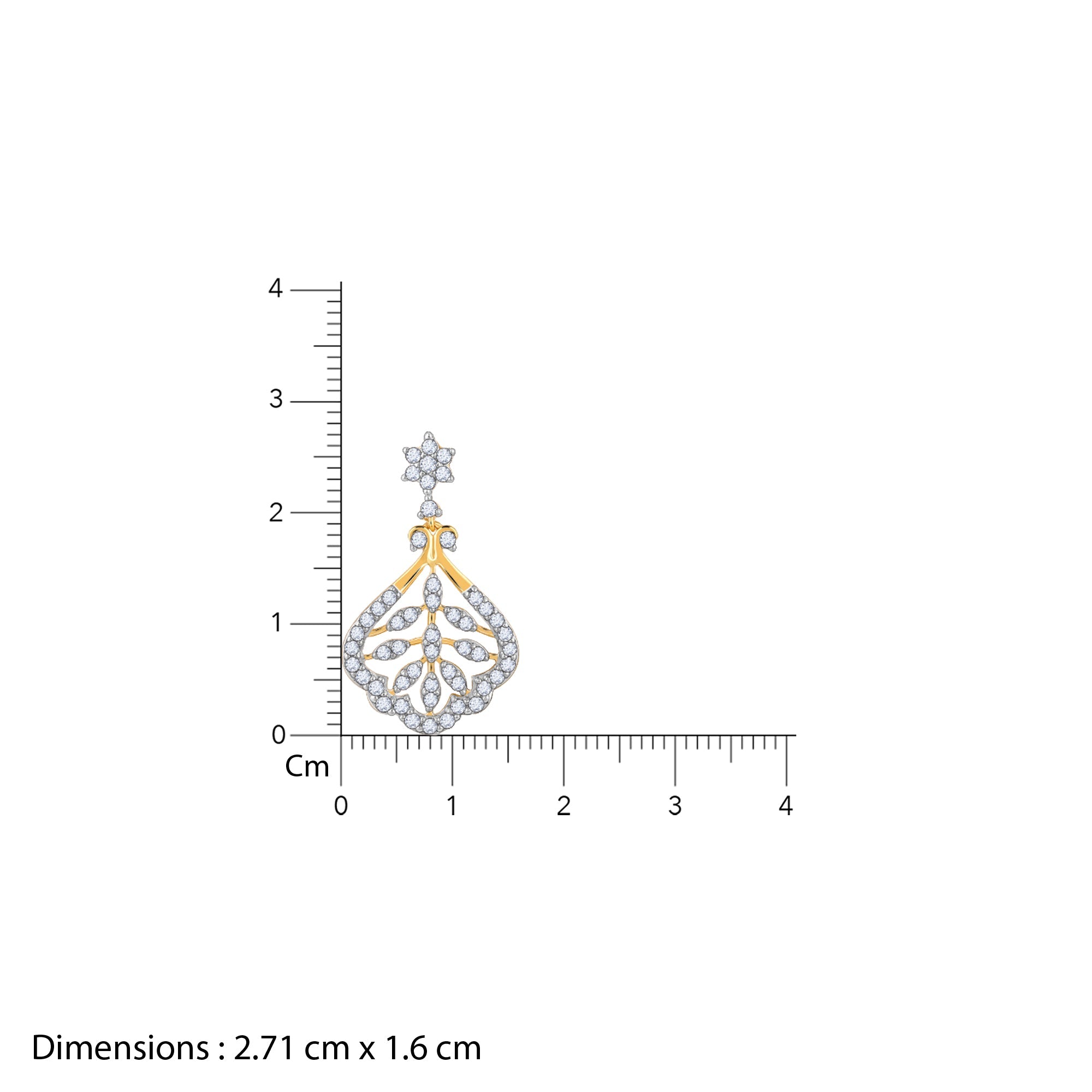 Gold Secret Garden Diamond Earrings